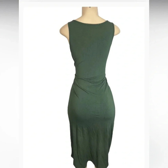 PHILOSOPHY OLIVE GREEN DRESS BODYCON SLEEVELESS SCOOP NECK SIZE MEDIUM - Picture 2 of 7